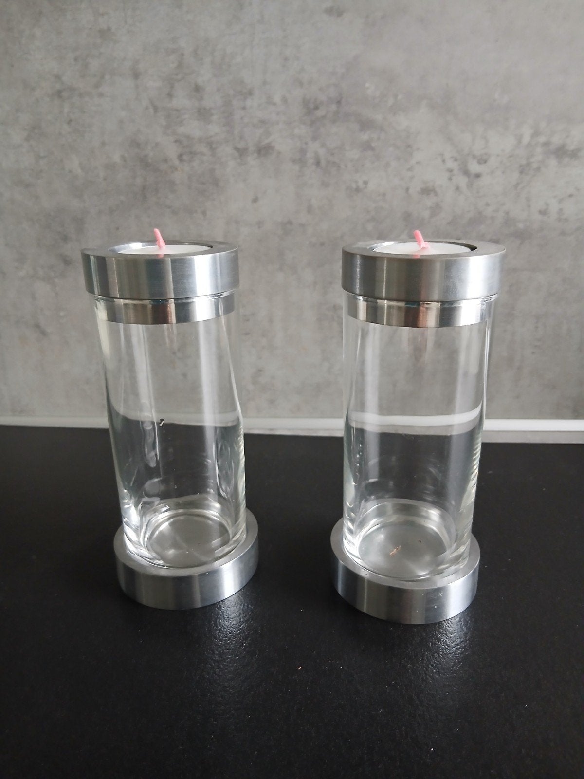 menu waxinelichthouders, Ophalen of Verzenden, Zo goed als nieuw, Glas
