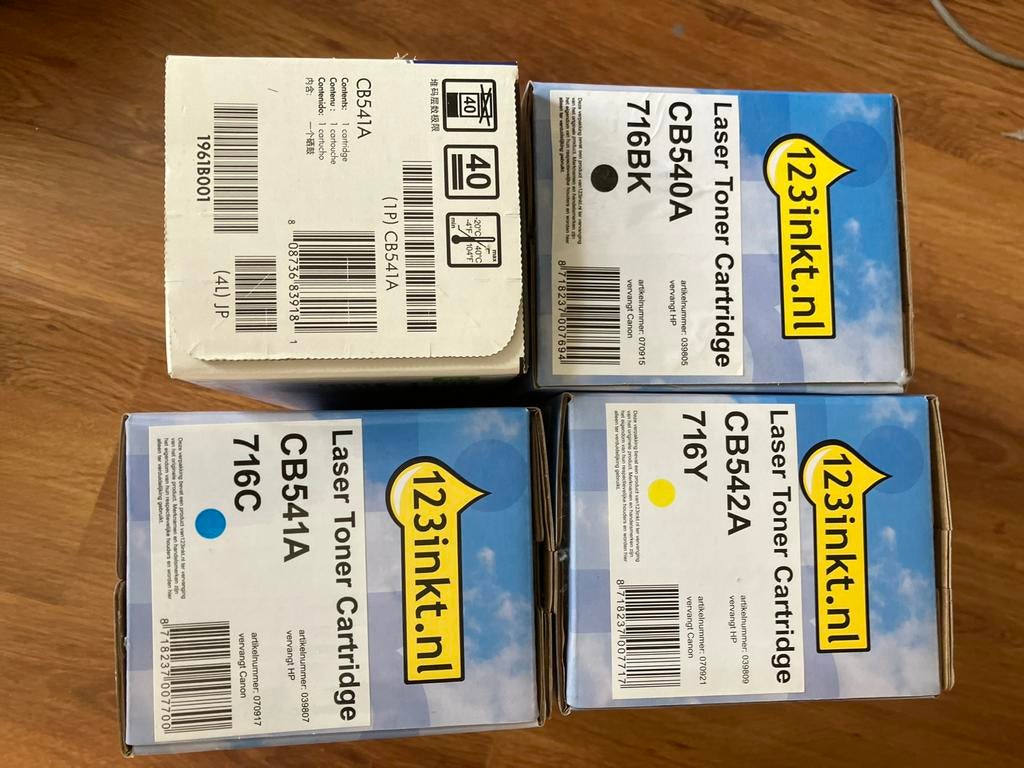 4 Toners voor HP Color LaserJet CP1215 printer, Computers en Software, Printers, Ophalen of Verzenden, Nieuw, Laserprinter