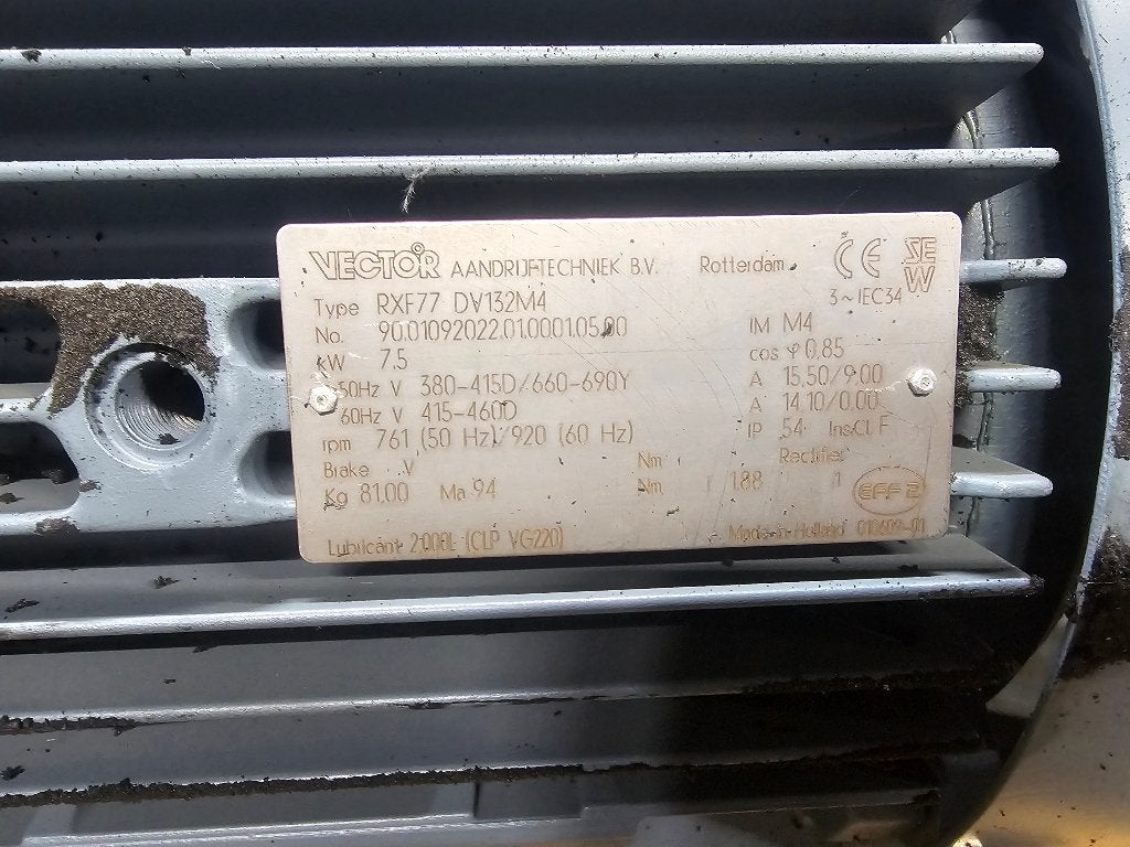 elektromotor vector, Ophalen, Gebruikt, Elektromotor, 1400 tot 1800 rpm