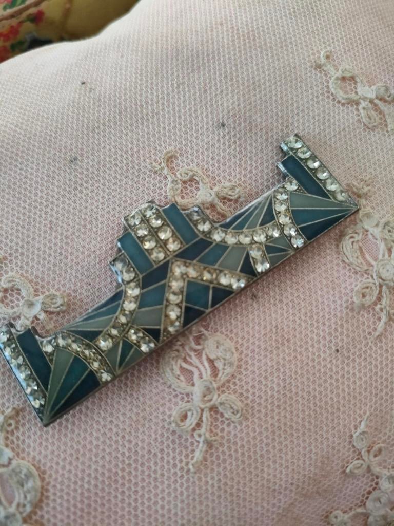 Antieke Art deco broche, Verzenden, Zo goed als nieuw, Overige materialen