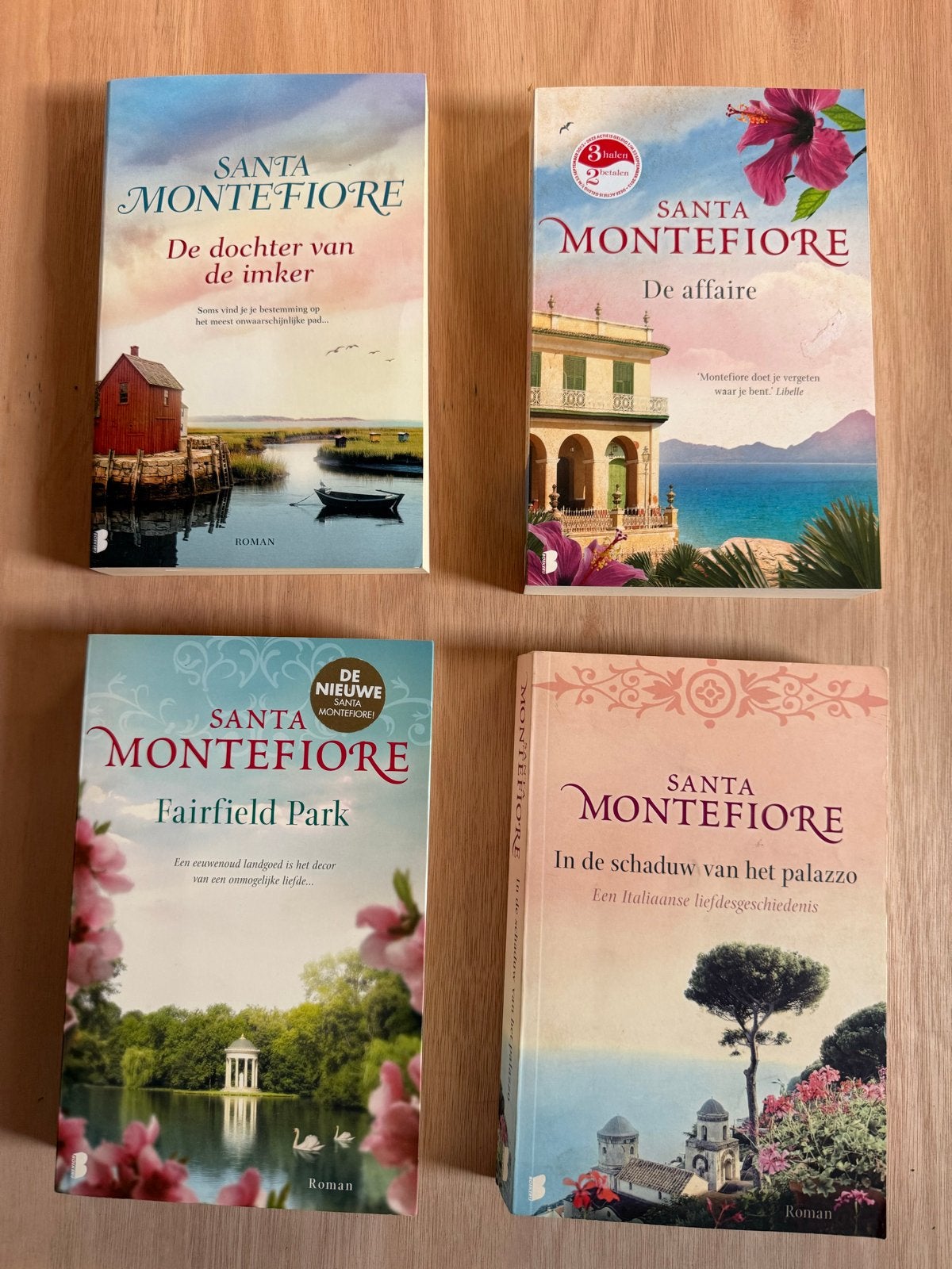 Santa Montefiore Boekenpakket - 4 Romans, Ophalen, Zo goed als nieuw, Nederland