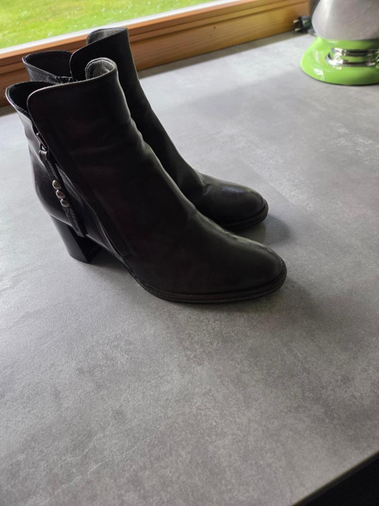Leren enkellaars Maripe 39, Kleding | Dames, Schoenen, Ophalen of Verzenden, Zo goed als nieuw, Bruin