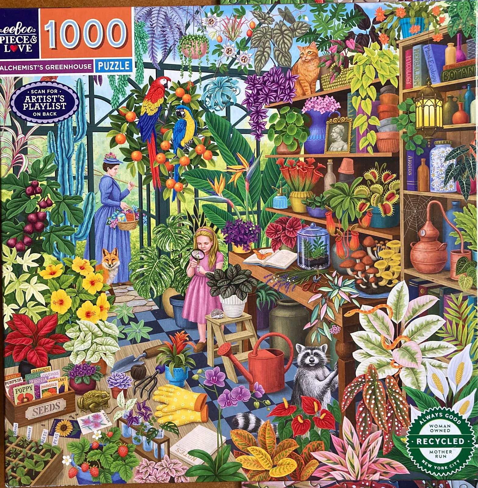 EeBoo 1000🧩 Alchemist’s Greenhouse, Ophalen of Verzenden, 500 t/m 1500 stukjes, Zo goed als nieuw, Legpuzzel