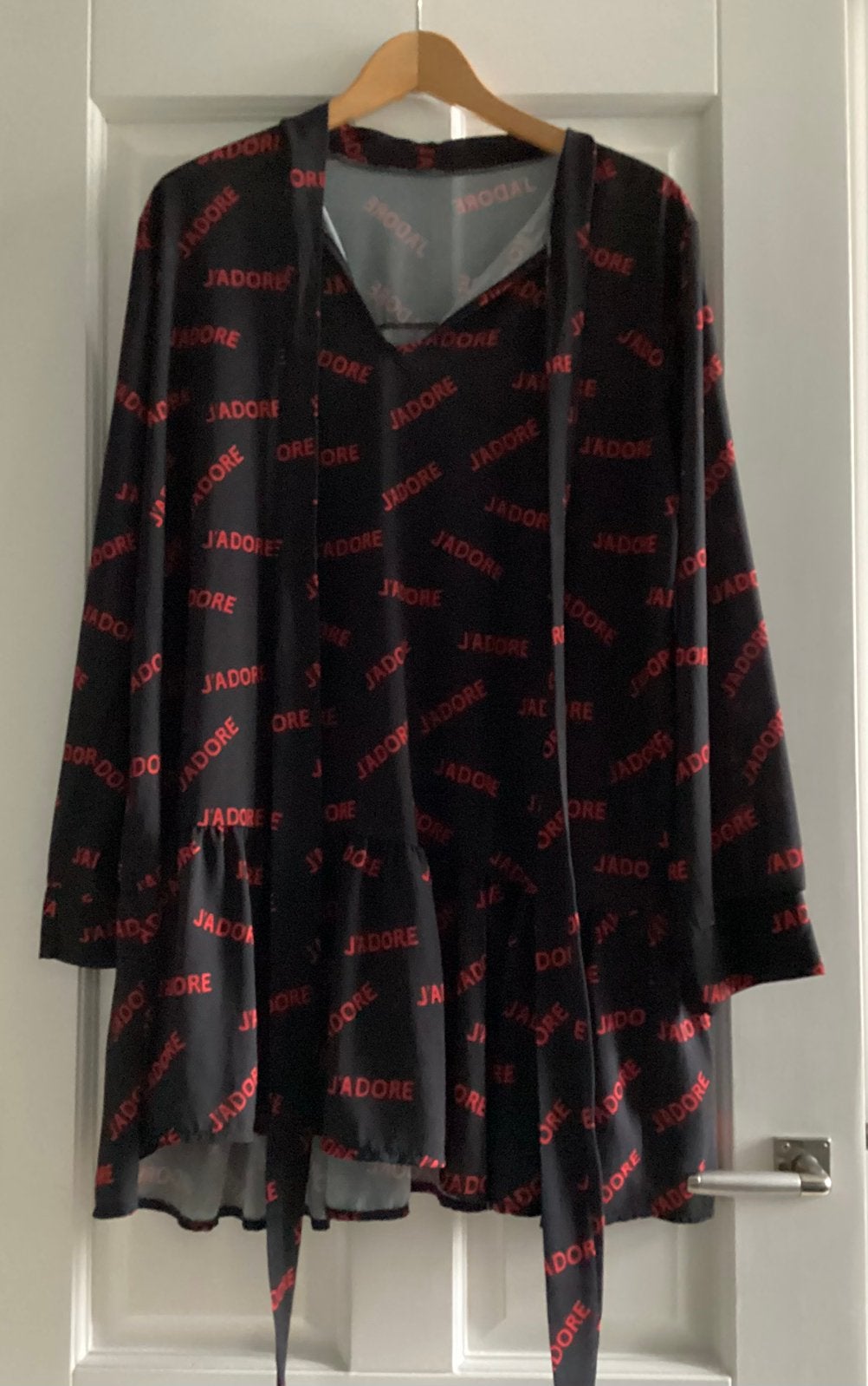 Jurk J’adore zwart rood Maat M Nieuwstaat, Kleding | Dames, Ophalen of Verzenden, Zo goed als nieuw