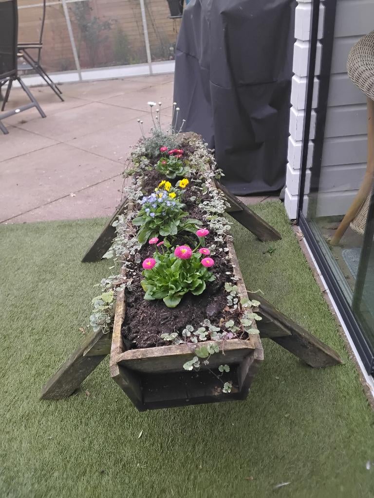 Plantenbak, Tuin en Terras, Bloembakken en Plantenbakken, Ophalen, 100 cm of meer, Zo goed als nieuw, Rechthoekig