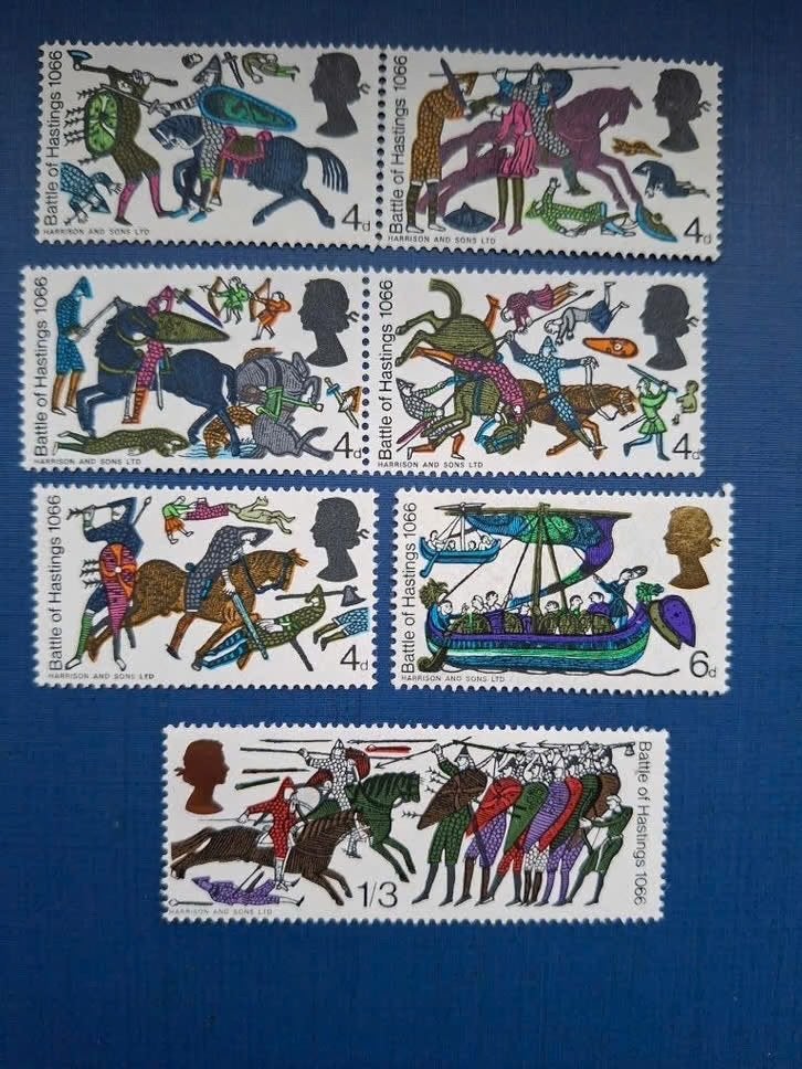 Postzegel UK 1966 PF 7 zegels Slag bij Hastings 12-06, Ophalen of Verzenden, Postfris