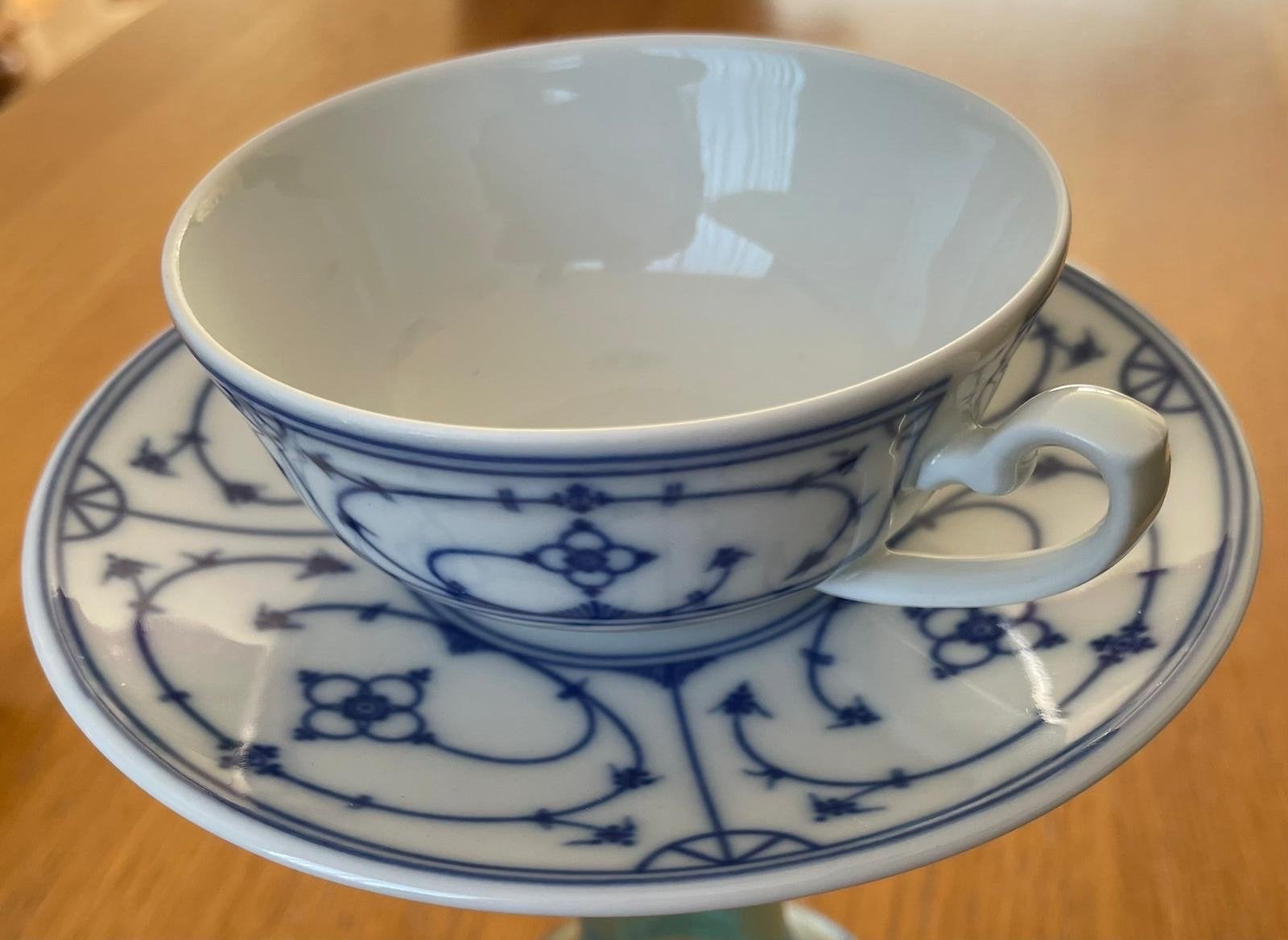 2 Vintage Bareuther Kobalt Blauw Indisch Blauw Kop & Schotel, Ophalen of Verzenden