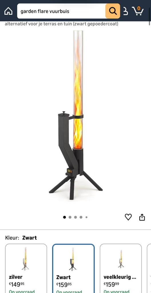 Gardenflame terrasverwarmer/ palletkachel buis, Ophalen