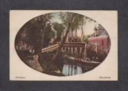 Giethoorn Noordeinde Gracht Punter 1923., Ophalen of Verzenden, 1920 tot 1940, Gelopen, Overijssel