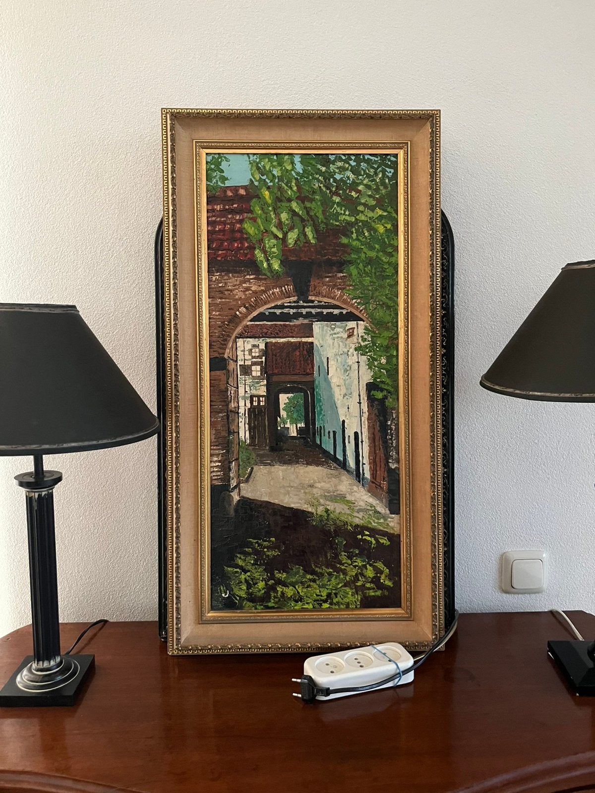 Vintage schilderij, Ophalen, Rechthoekig, Minder dan 50 cm