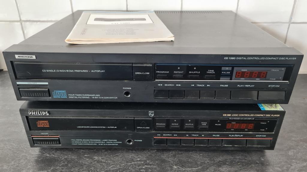 Philips CD 380 en Aristona CD 1380 CD-spelers, Ophalen of Verzenden, Gebruikt, Philips