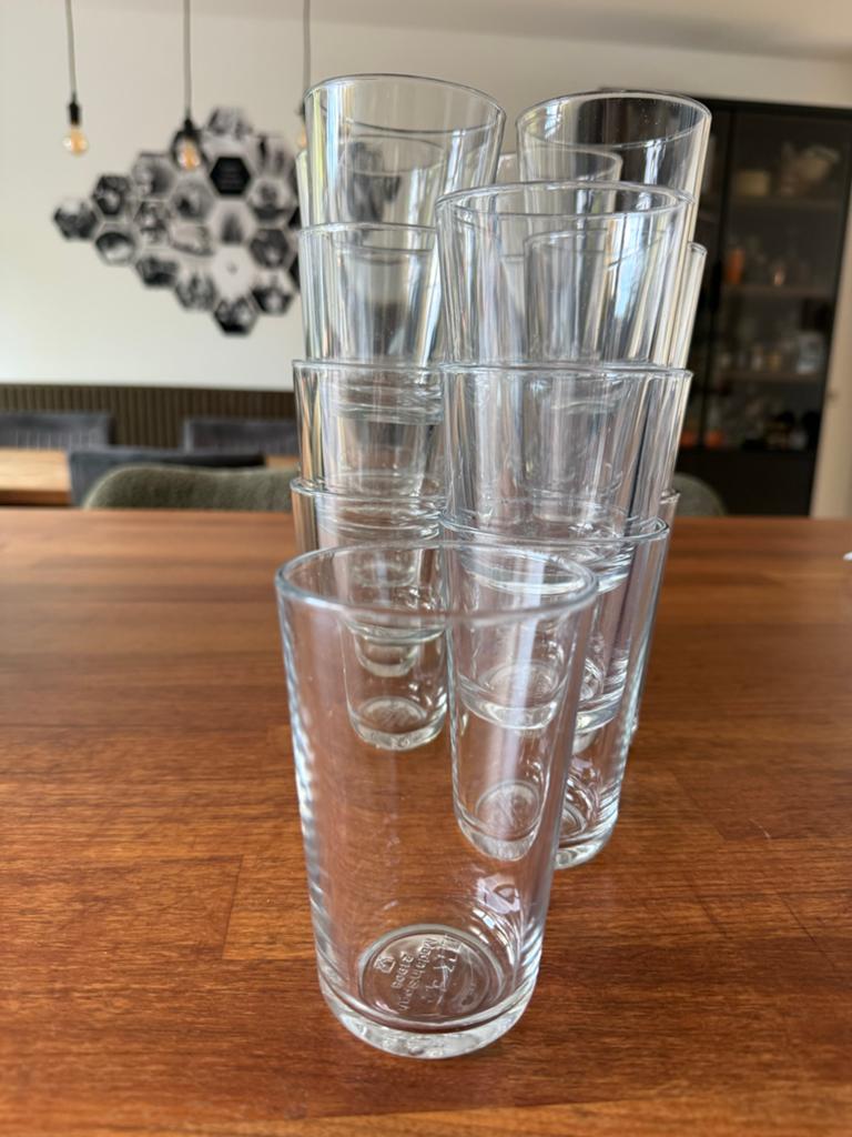 21x IKEA 365+ glazen 30 cl - Gebruikt, weg is weg!, Ophalen, Gebruikt, Glas, IKEA