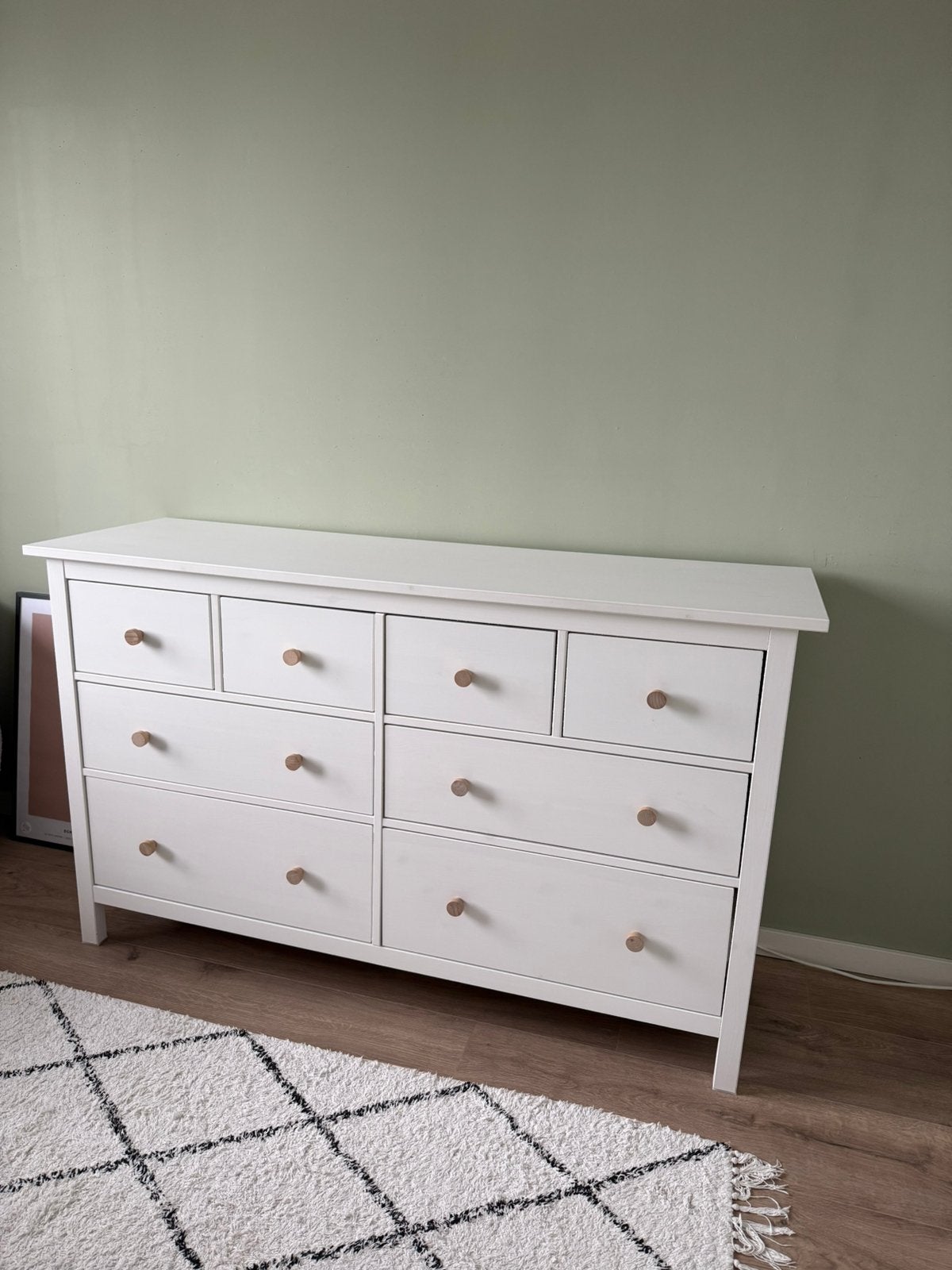 Ikea Hemnes ladekast 8 lades – wit | commode, Ophalen, 5 laden of meer, 150 tot 200 cm, Zo goed als nieuw