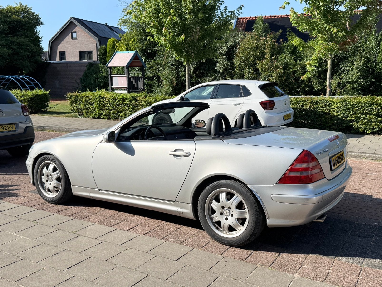 Mercedes-Benz SLK200 Cabrio AUTOMAAT 2001 Grijs, Auto's, Automaat, 1998 cc, Achterwielaandrijving, 4 cilinders