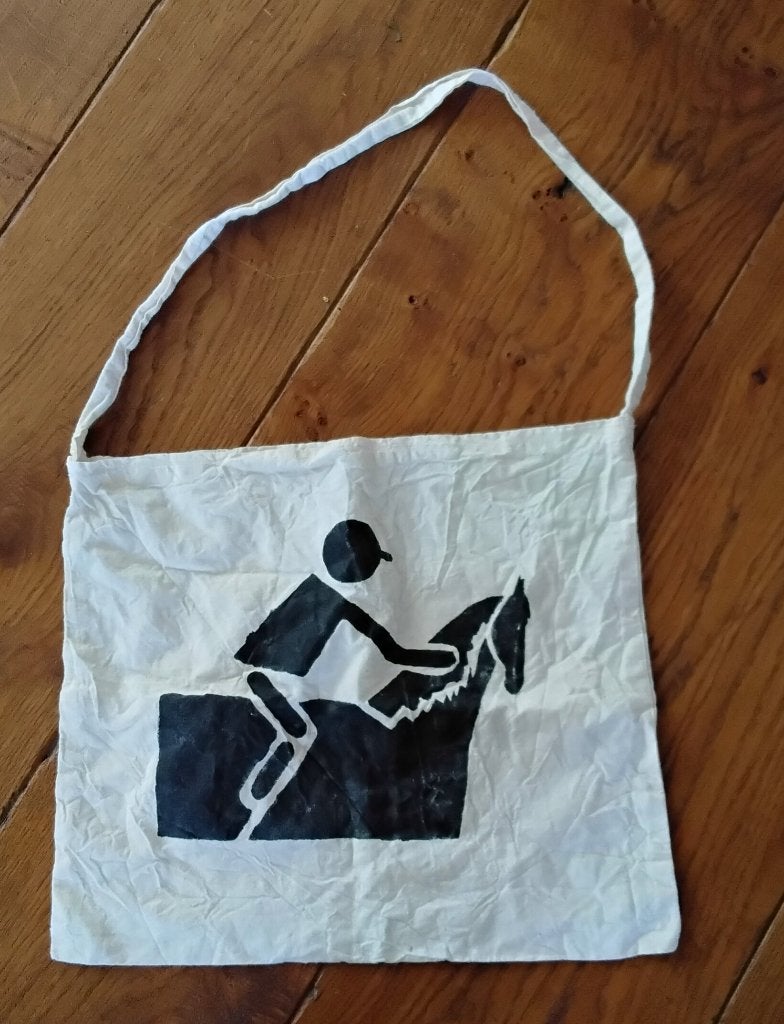Stoffen tas paardensport - paardenruiter - ruiter - jockey, Ophalen of Verzenden, Gebruikt, Paard, Overige typen