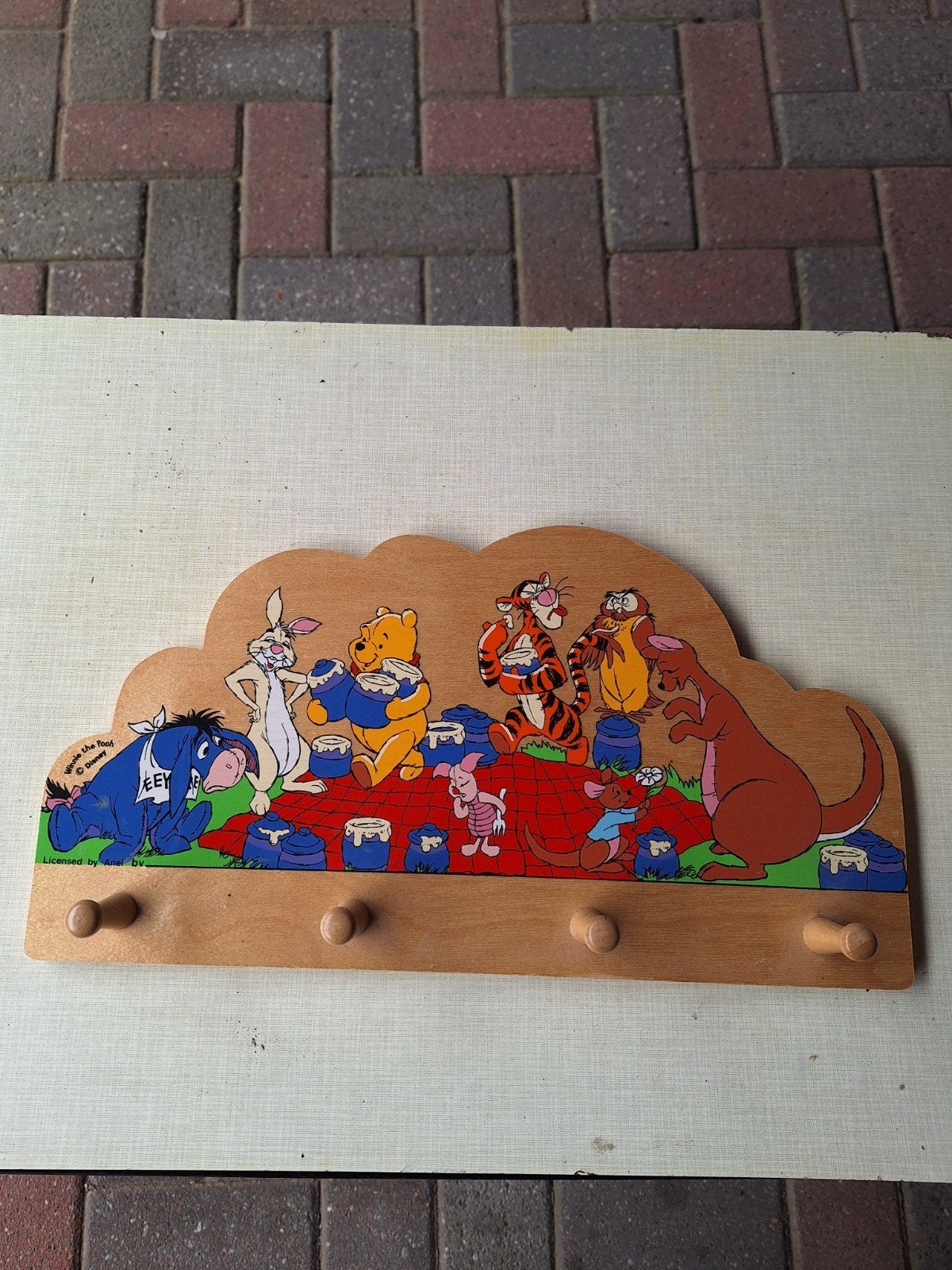 Disney houten kapstok Winnie de Poeh, Huis en Inrichting, Ophalen, Hout, Wandkapstok, Minder dan 100 cm