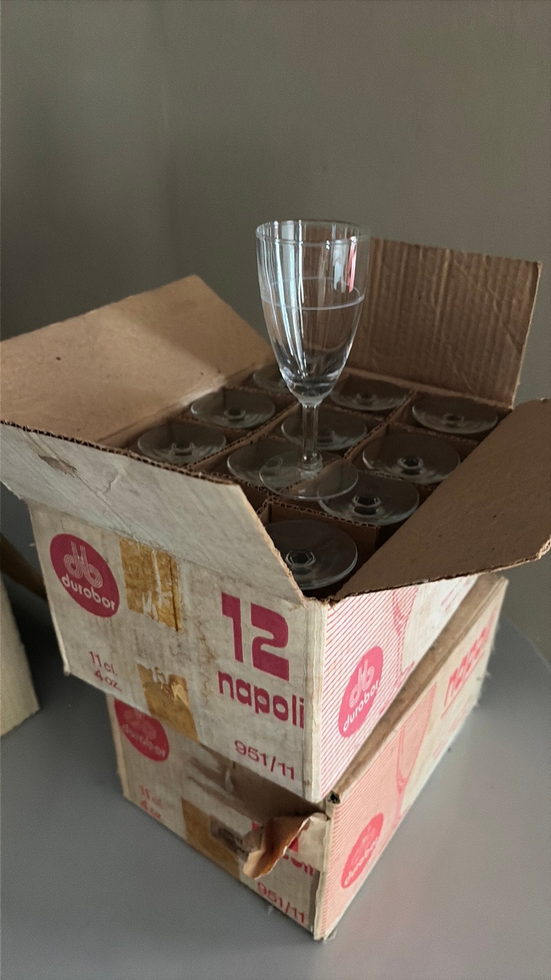 Napoli glazen, Ophalen, Nieuw