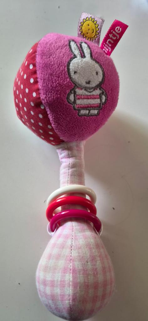 Nijntje rammelaar roze met ringen, Ophalen of Verzenden, Zo goed als nieuw, Rammelaar
