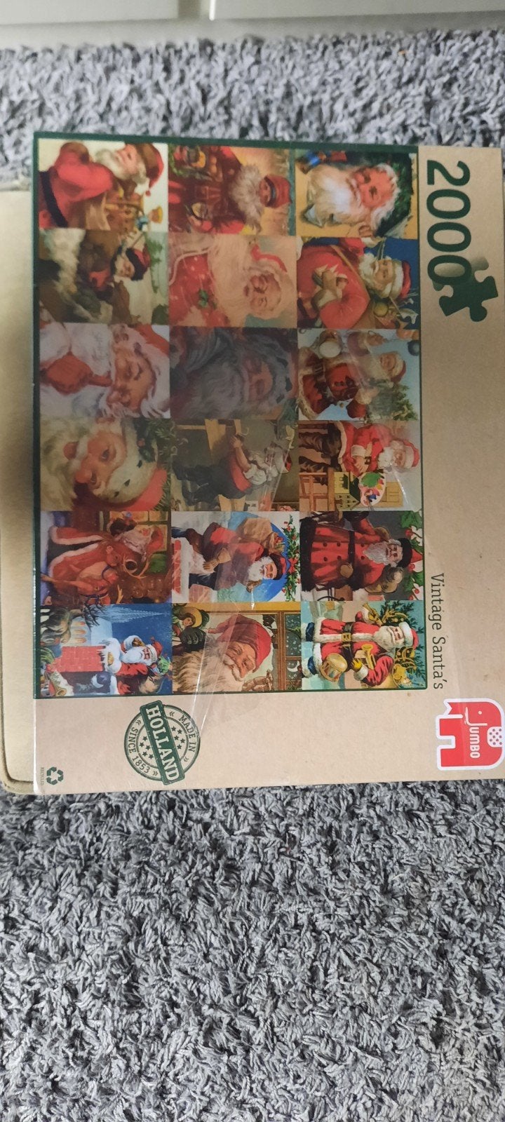 Jumbo Legpuzzel 2000 stukjes - Vintage Santa's, Ophalen of Verzenden, Meer dan 1500 stukjes, Zo goed als nieuw, Legpuzzel