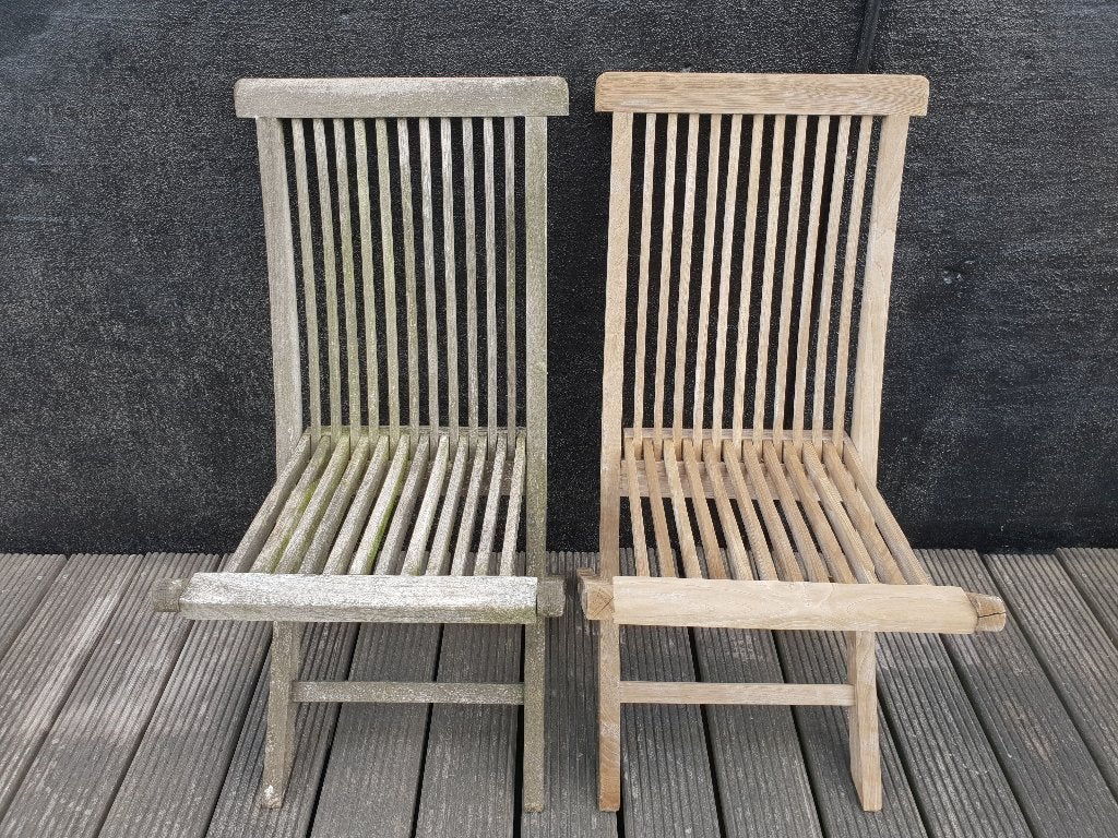 4x luxe uitvoering klapstoel 1p teak, zeer goede staat !, Tuin en Terras, Tuinstoelen, Ophalen, Nieuw, Wicker