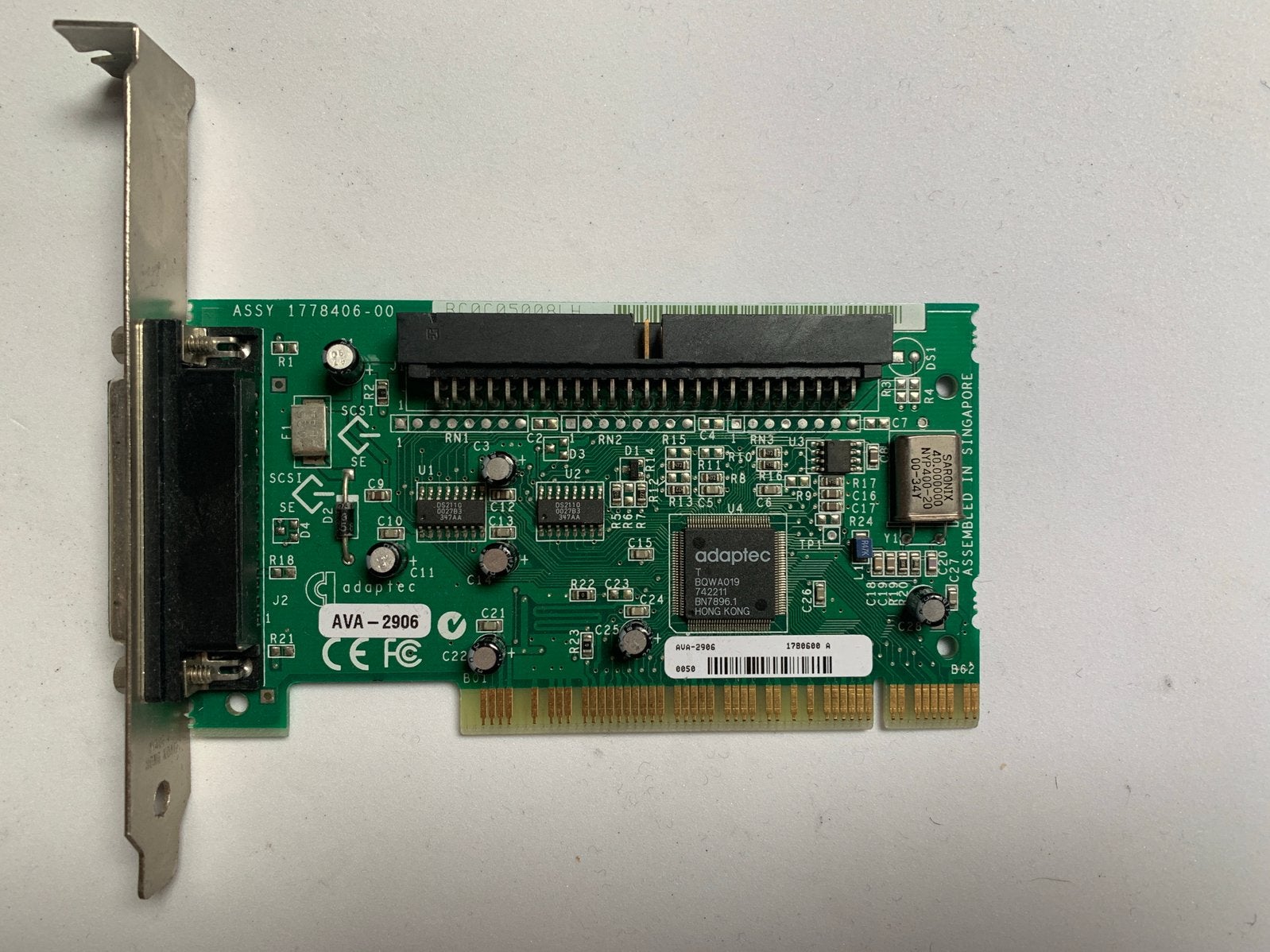 Adaptec 2906 SCSI kaart met kabel voor Mac PCI, Ophalen of Verzenden, Gebruikt