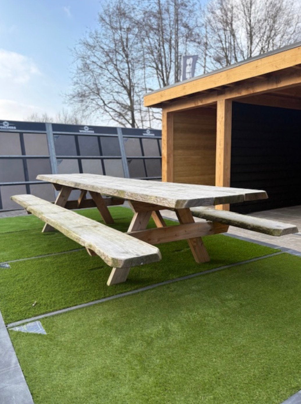 Robuuste Picknickbank 4 meter, Ophalen, Zo goed als nieuw