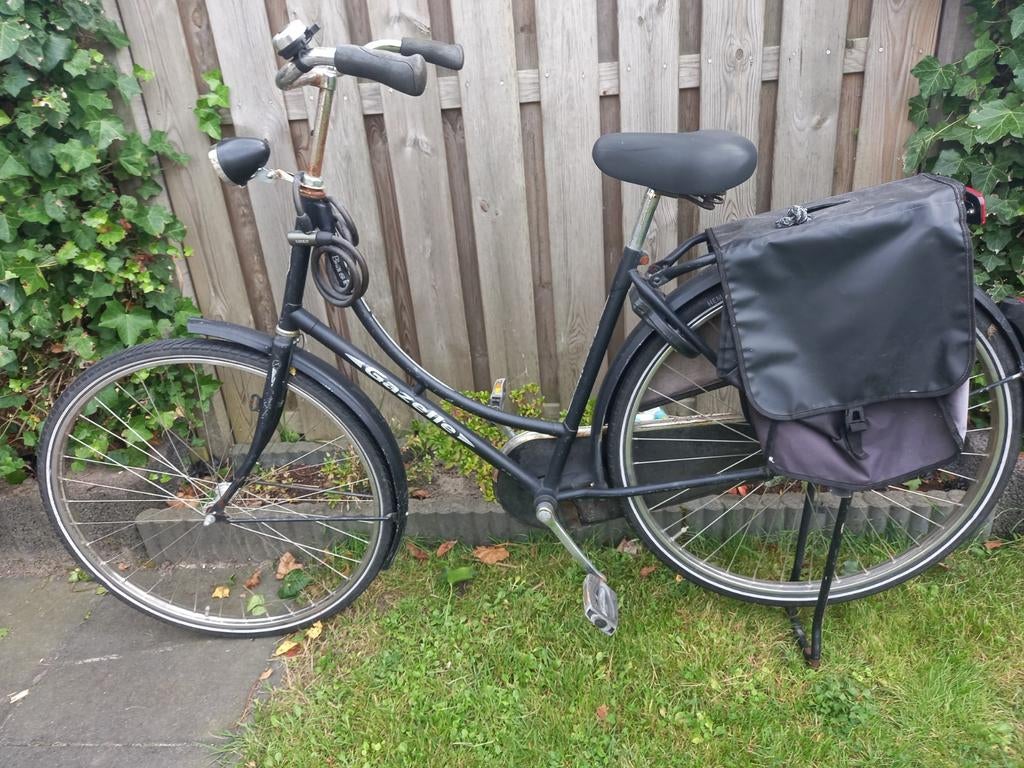 Gazelle omafiets 53 cm met nieuwe banden, bel en verlichting, Ophalen, Gebruikt, Gazelle
