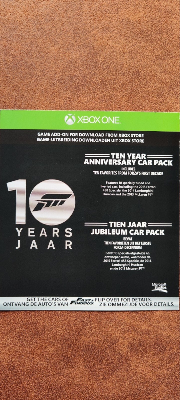 Forza Motorsport 6 10 year anniversary car pack dlc, Spelcomputers en Games, Games | Xbox One, 1 speler, Ophalen of Verzenden