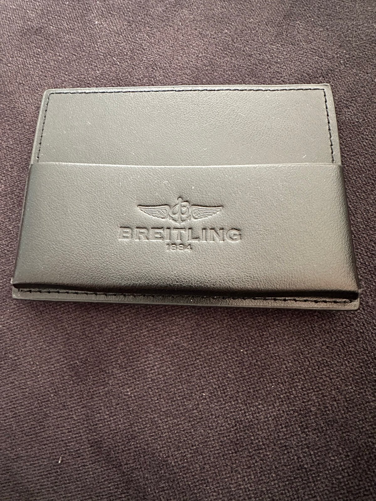 Breitling documenten- en pashouder zwart leer ORIGINEEL, Overige merken, Zwart, Ophalen of Verzenden, Zo goed als nieuw