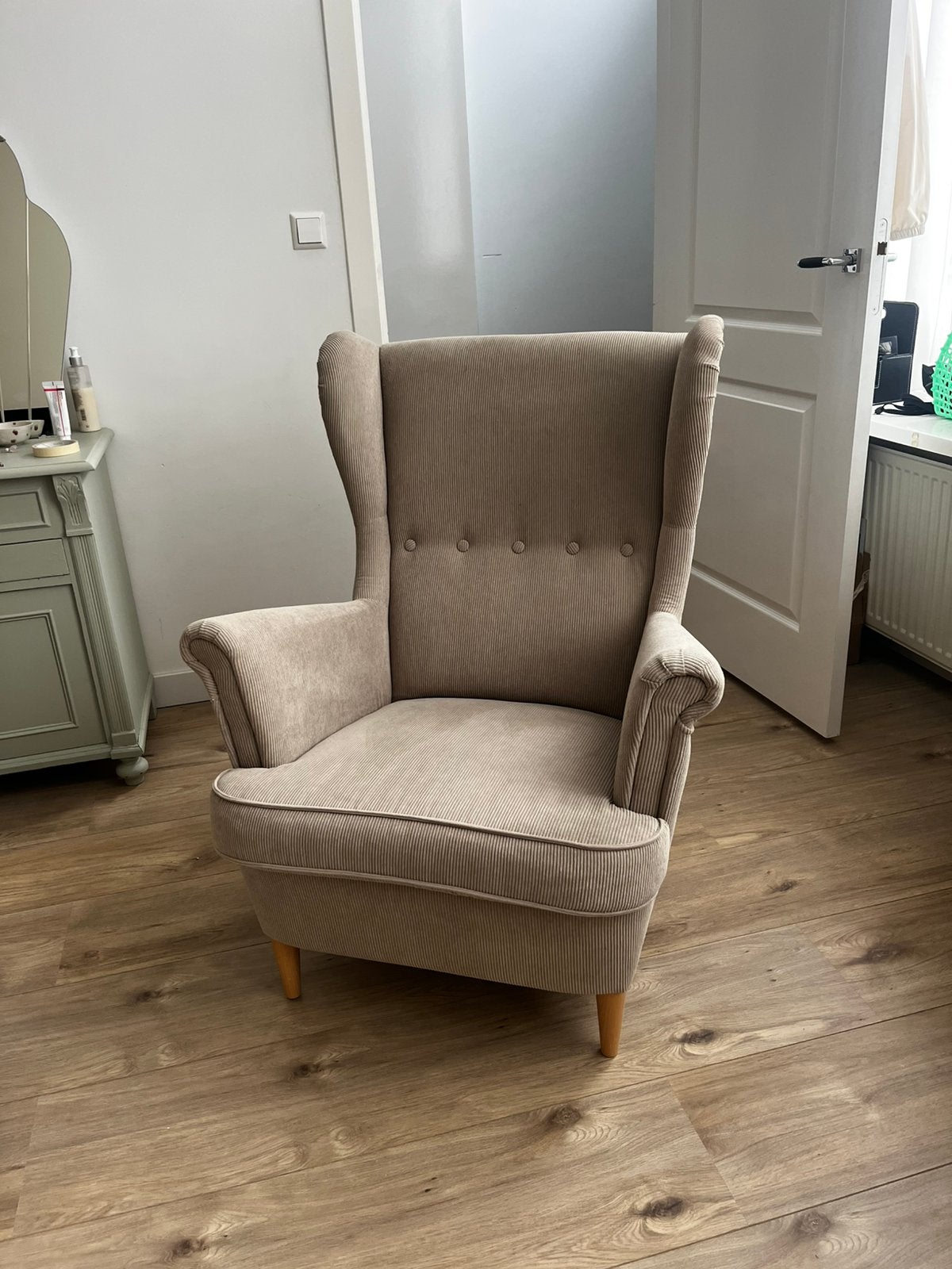 IKEA armchair, stoel STRANDMON, Ophalen, Zo goed als nieuw, 75 tot 100 cm, 50 tot 75 cm