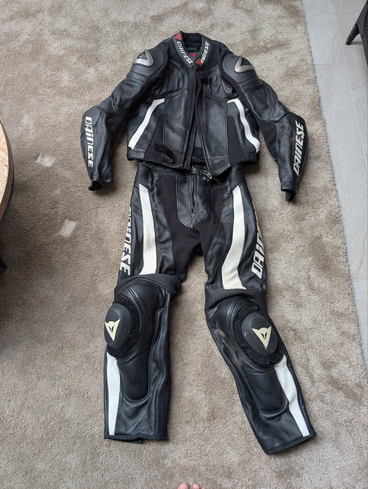 Dainese tweedelig motorpak leer - Maat 50, Dainese, Ophalen of Verzenden, Tweedehands, Heren
