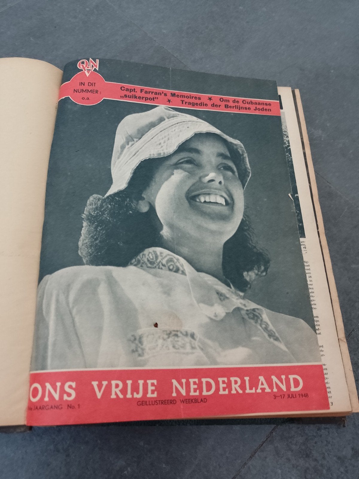 ingebonden exemplaren ons vrije Nederland eind jaren 40, Ophalen of Verzenden