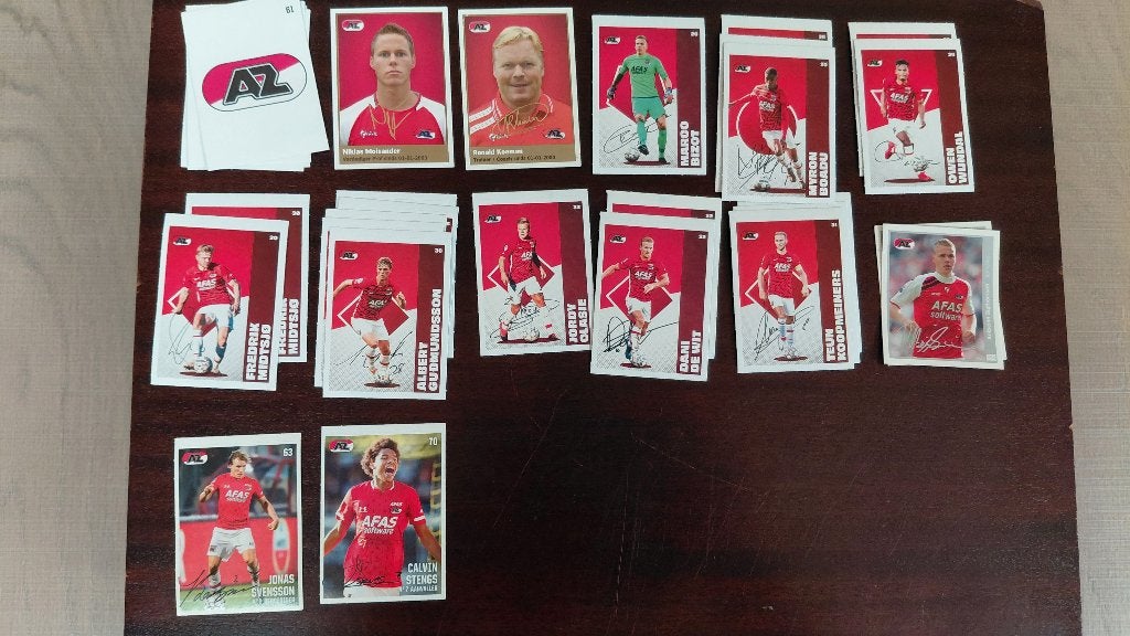 28 voetbalplaatjes AH AZ Alkmaar, Verzenden, Zo goed als nieuw, AZ, Poster, Plaatje of Sticker