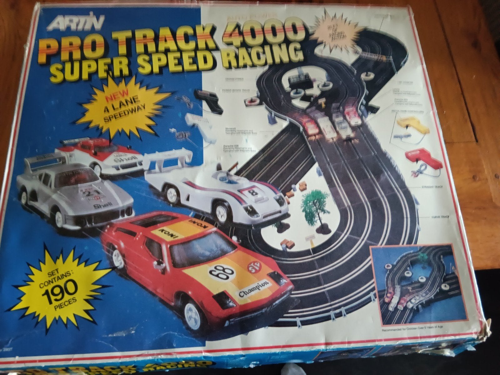 Artin Pro Track 4000 Super Speed Racing Racebaan, Ophalen