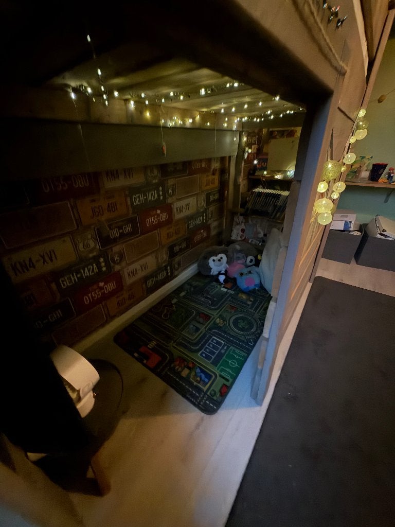Hoogslaper met trap en matras 80x200 - Zo goed als nieuw, Ophalen, Gebruikt, Hoogslaper, Eenpersoons