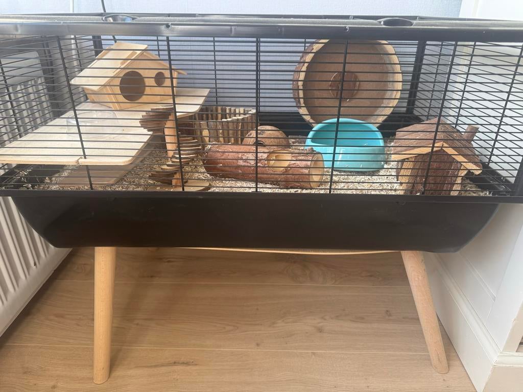 Fijne mooie grote hamsterkooi, Minder dan 60 cm, Kooi, Ophalen of Verzenden, Zo goed als nieuw