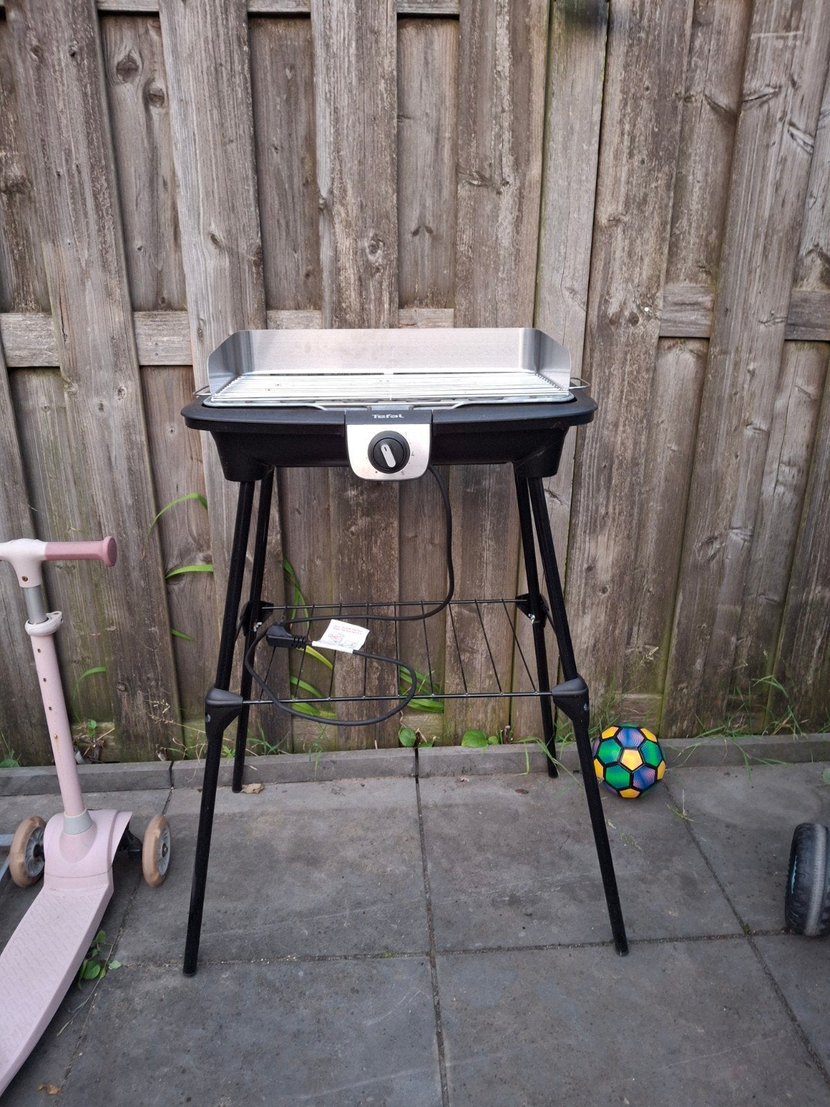 Tefal elektrische barbecue met standaard, Ophalen, Gebruikt, Tefal