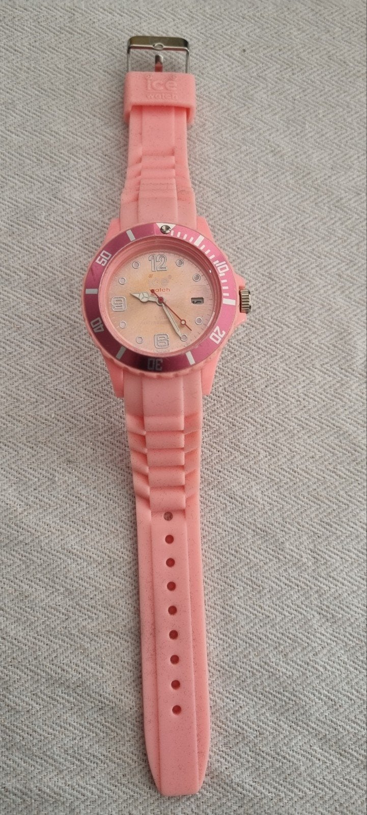 Roze Ice Watch Polshorloge - Zo goed als nieuw, Overige merken, Kunststof, Polshorloge, Kunststof