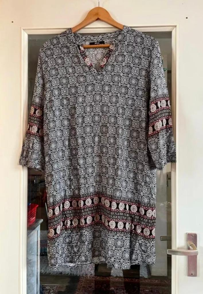 Luchtige nieuwe tuniek/jurk Ibiza style maat 44 nu 19,99€, Overige kleuren, Maat 42/44 (L), Nieuw, Ophalen of Verzenden