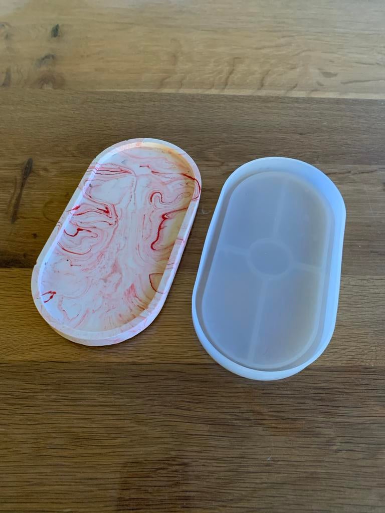 Ovale mal voor Jesmonite of epoxy (meerdere beschikbaar), Hobby en Vrije tijd, Knutselen, Ophalen of Verzenden, Zo goed als nieuw