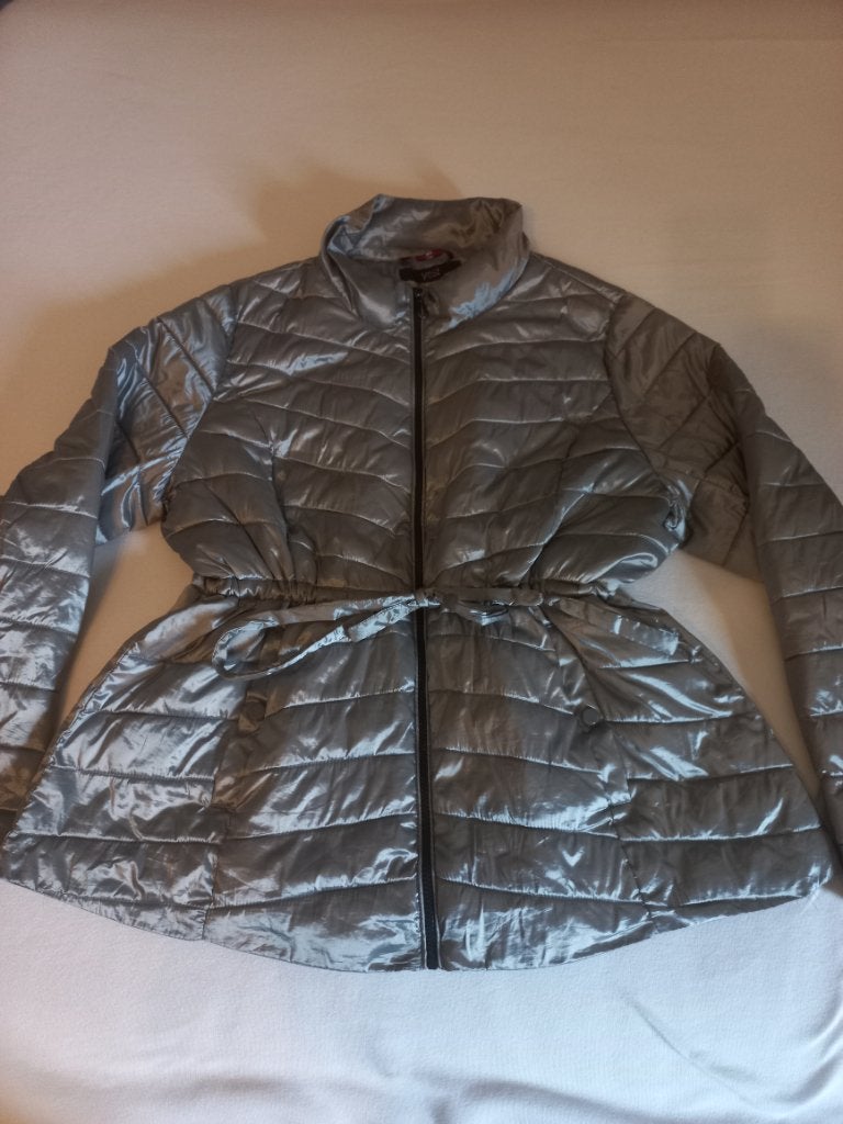 Dames tussenjas, Ophalen of Verzenden, Gedragen, Maat 46/48 (XL) of groter, Zilver