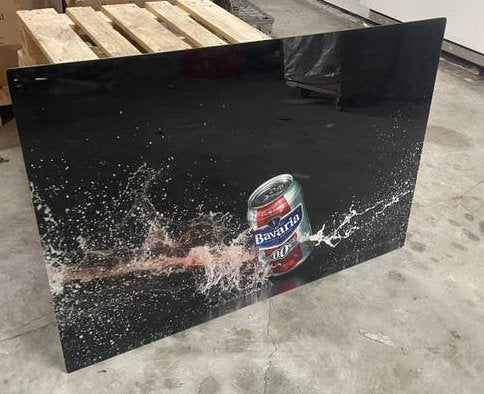 Reclamebord bavaria (plexiglas ), Ophalen, Zo goed als nieuw, Reclamebord, Plaat of Schild, Bavaria