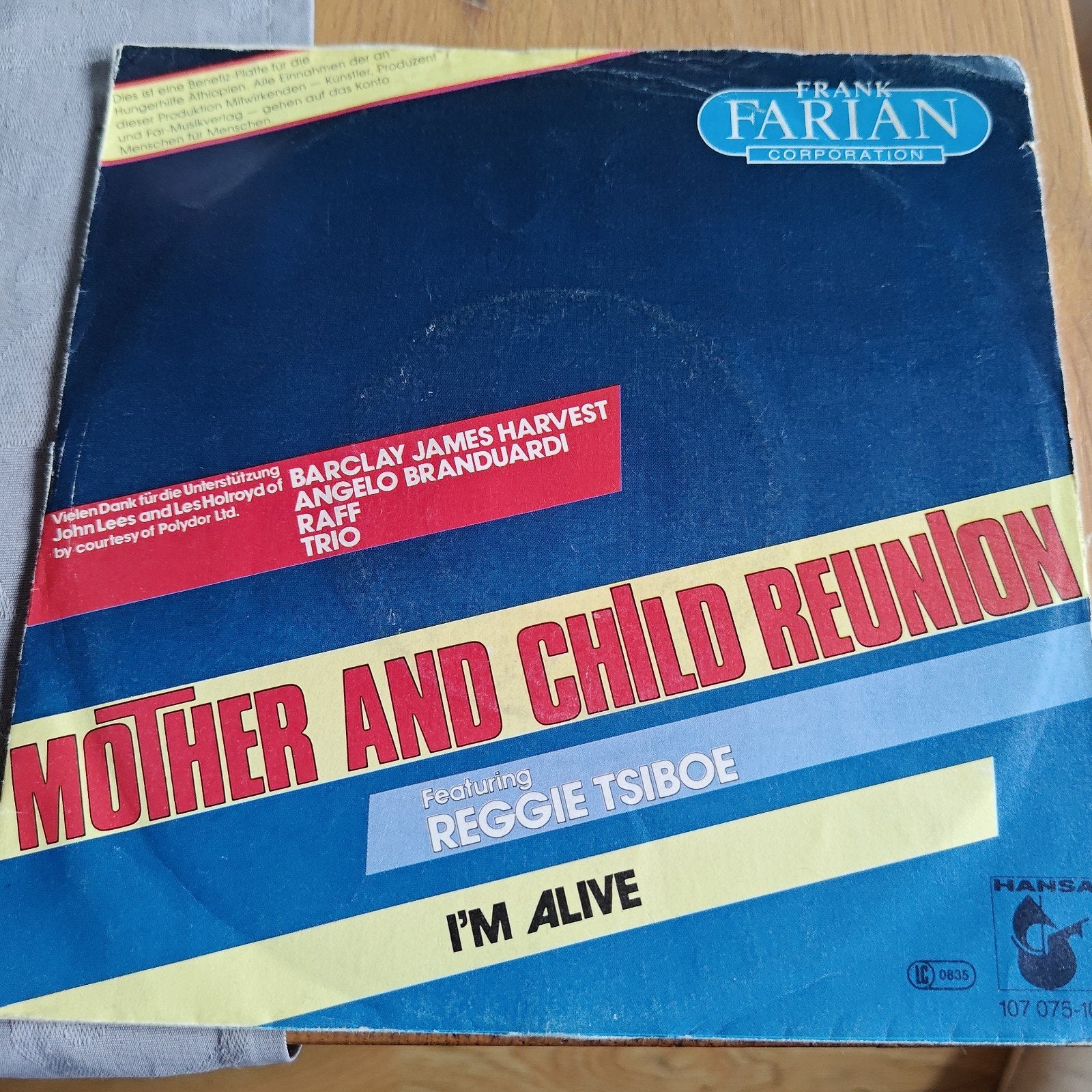Mother and Child Reunion / I'm Alive - Reggie Tsiboe Vinyl, Gebruikt, 7 inch, Ophalen of Verzenden, EP