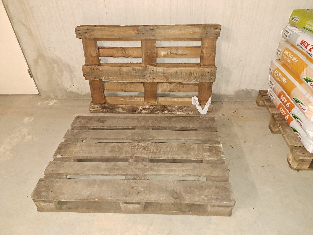 2x Europallet, Doe-het-zelf en Verbouw, Hout en Planken, Ophalen, Minder dan 25 mm, Zo goed als nieuw, Pallet