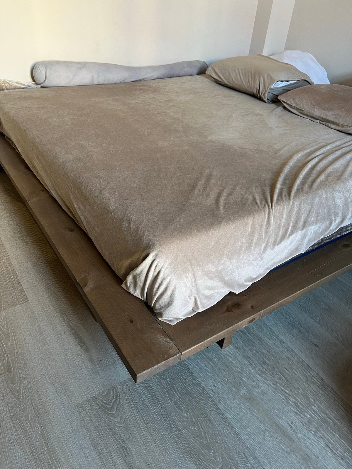Karup futonbed Japan carob bruin 180x200cm, Ophalen, Bruin, Tweepersoons, Zo goed als nieuw