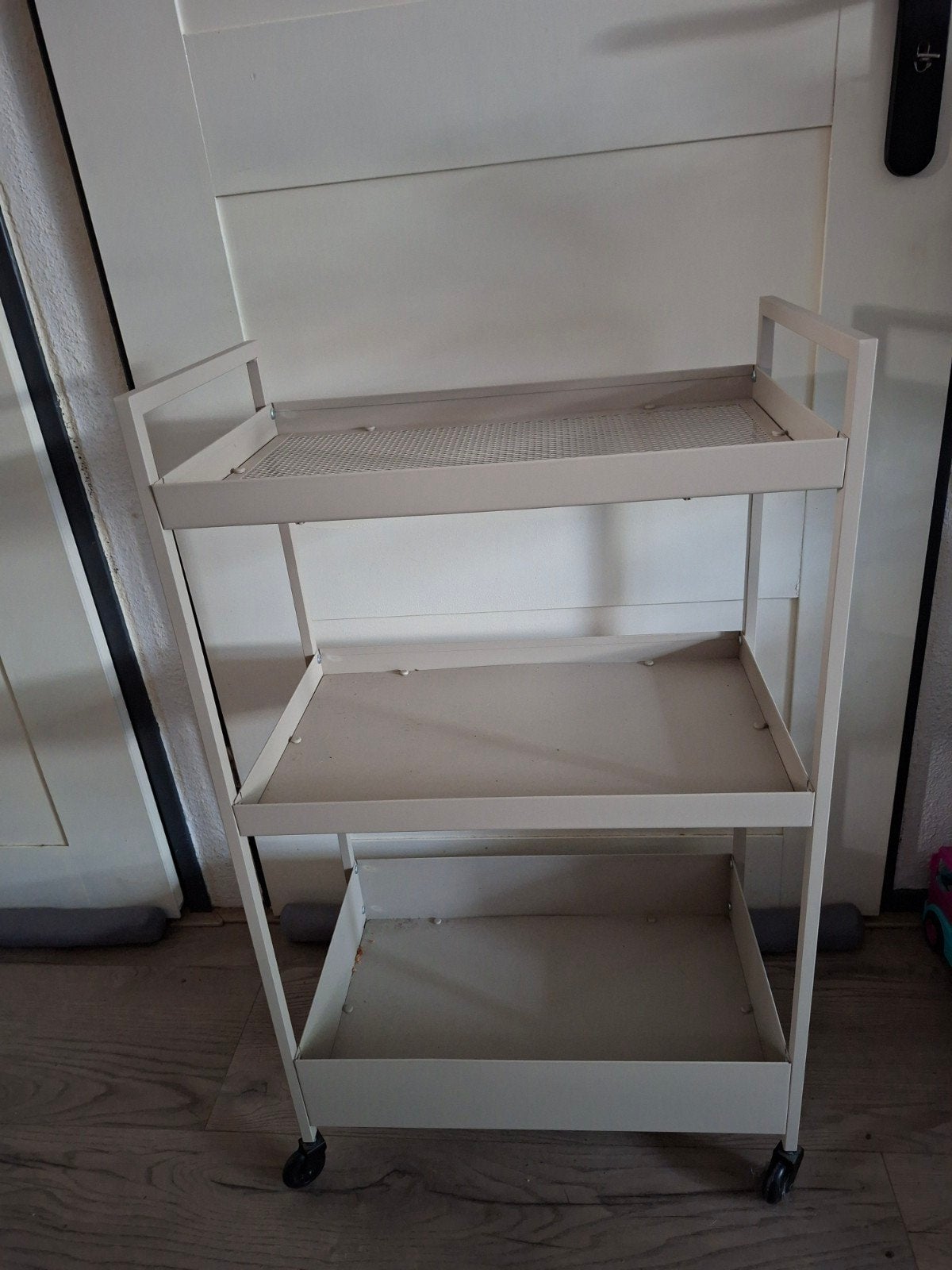 Handig verrijdbaar metalen rek, Ikea trolley, Ophalen, Zo goed als nieuw