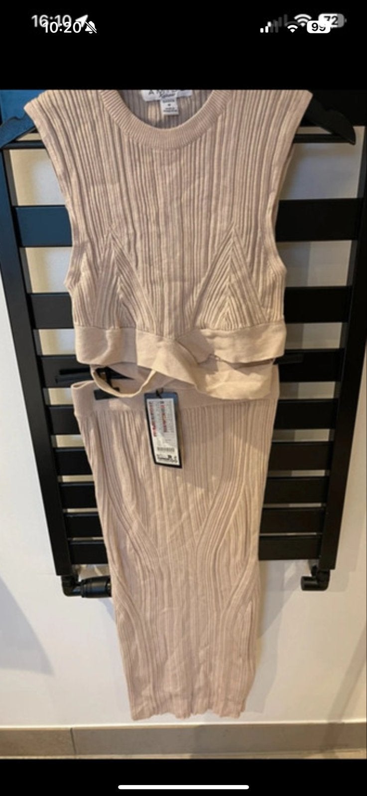 Mooie pak top met rok maat S nieuw, Beige, Nieuw, Ophalen of Verzenden, Maat 36 (S)
