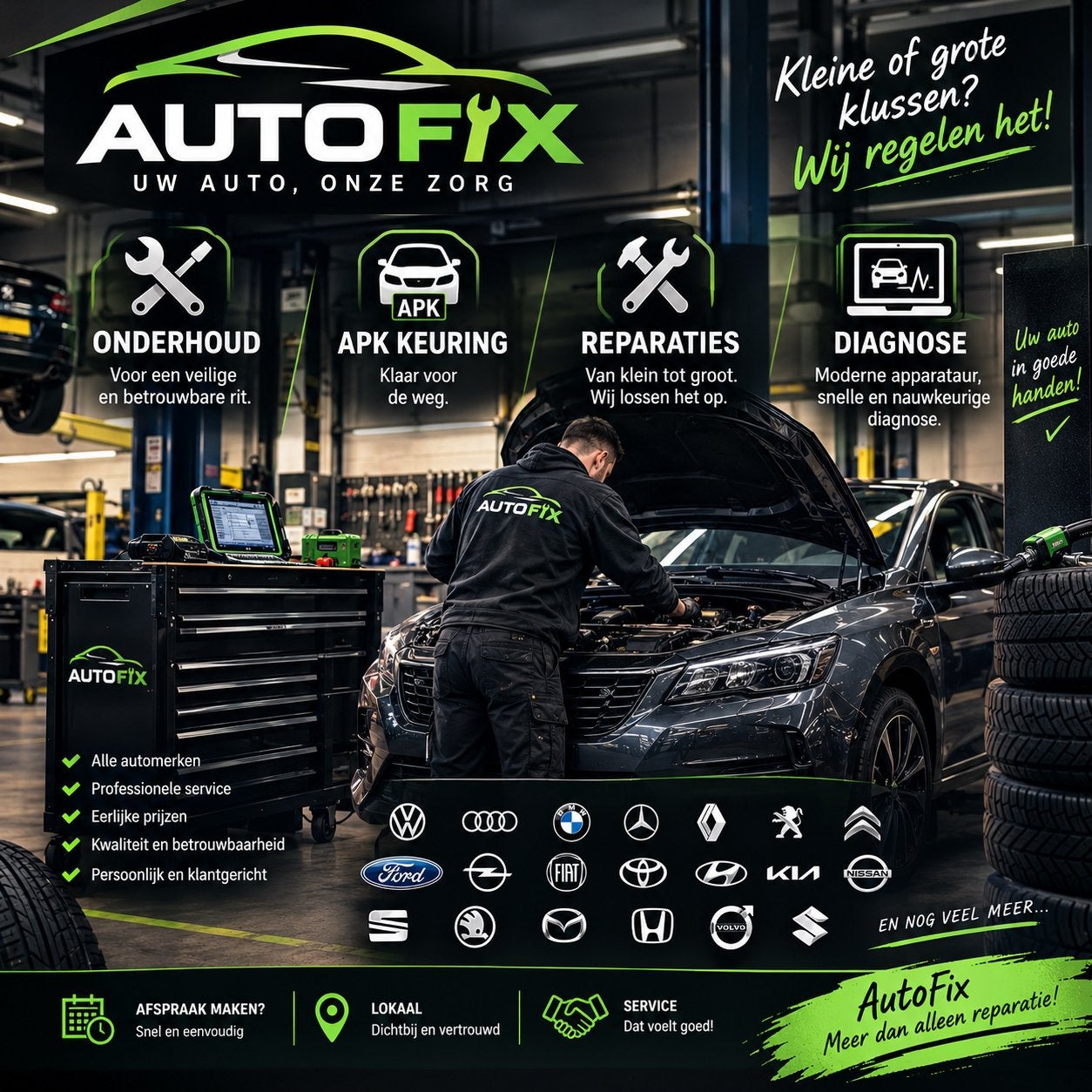 Auto reparatie, onderhoud, apk en diagnose, Ophalen