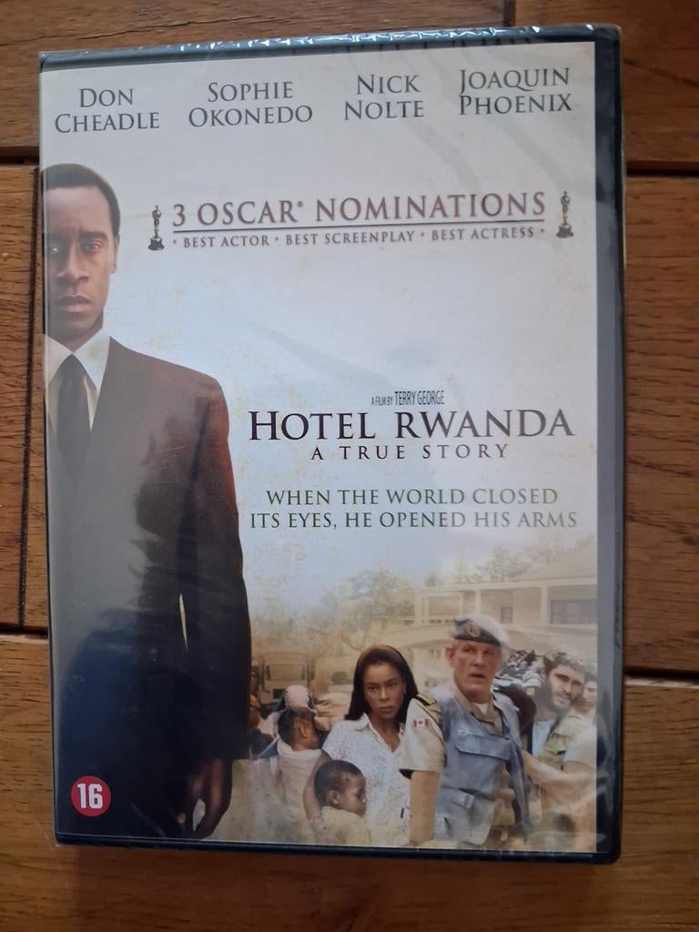 Hotel Rwanda DVD - Waargebeurd drama over genocide, Vanaf 16 jaar, Ophalen of Verzenden, Nieuw in verpakking, Waargebeurd drama