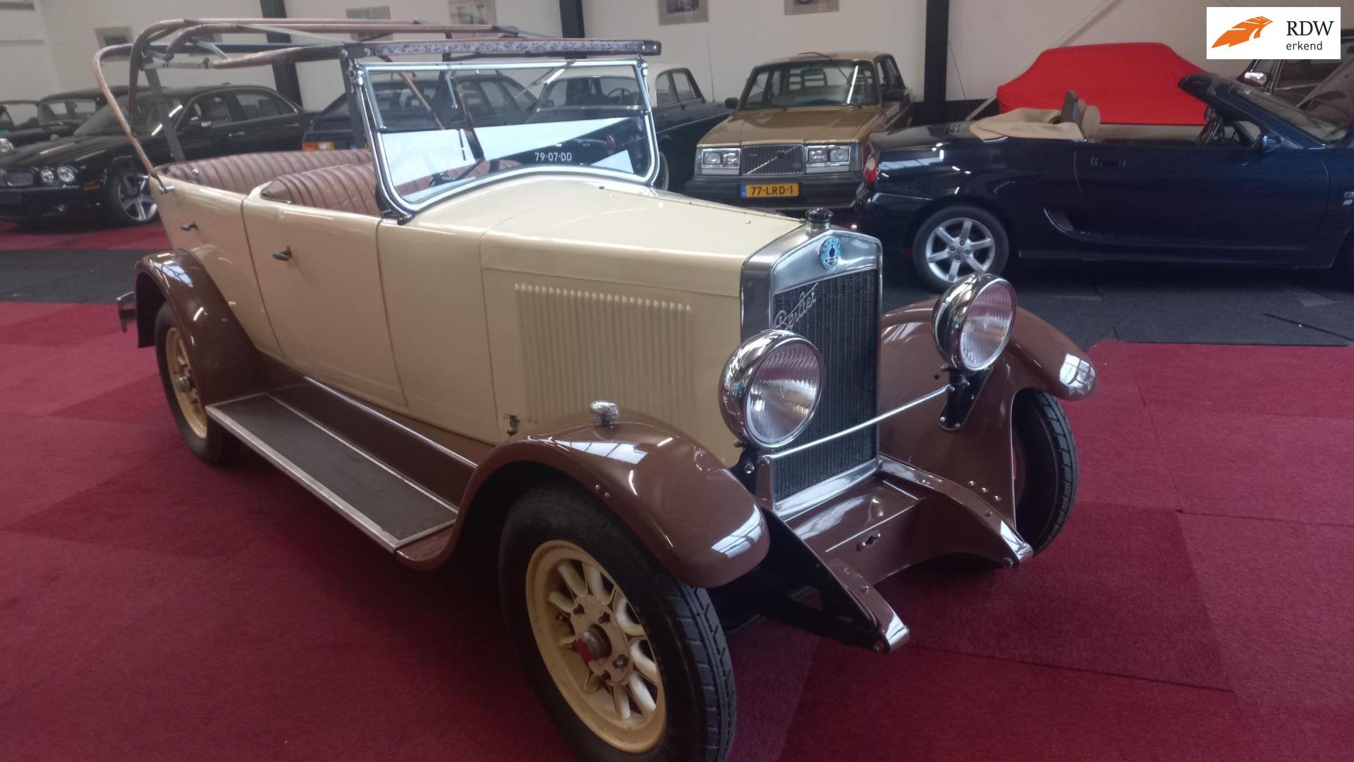 Berliet Vig Cabriolet 4 zits BJ. 1928, Auto's, Achterwielaandrijving, Gebruikt, Beige, Leder
